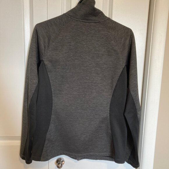 #0020 Women's Heather Grey and Black Full Zip North Face Jacket, Size Large - Picture 2 of 4